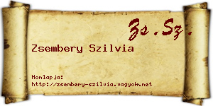 Zsembery Szilvia névjegykártya